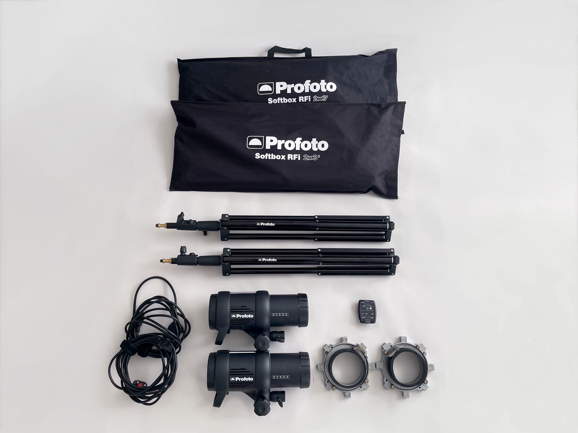 Profoto d1 500 air 2-light studio kit – softboxes, stands & air remote