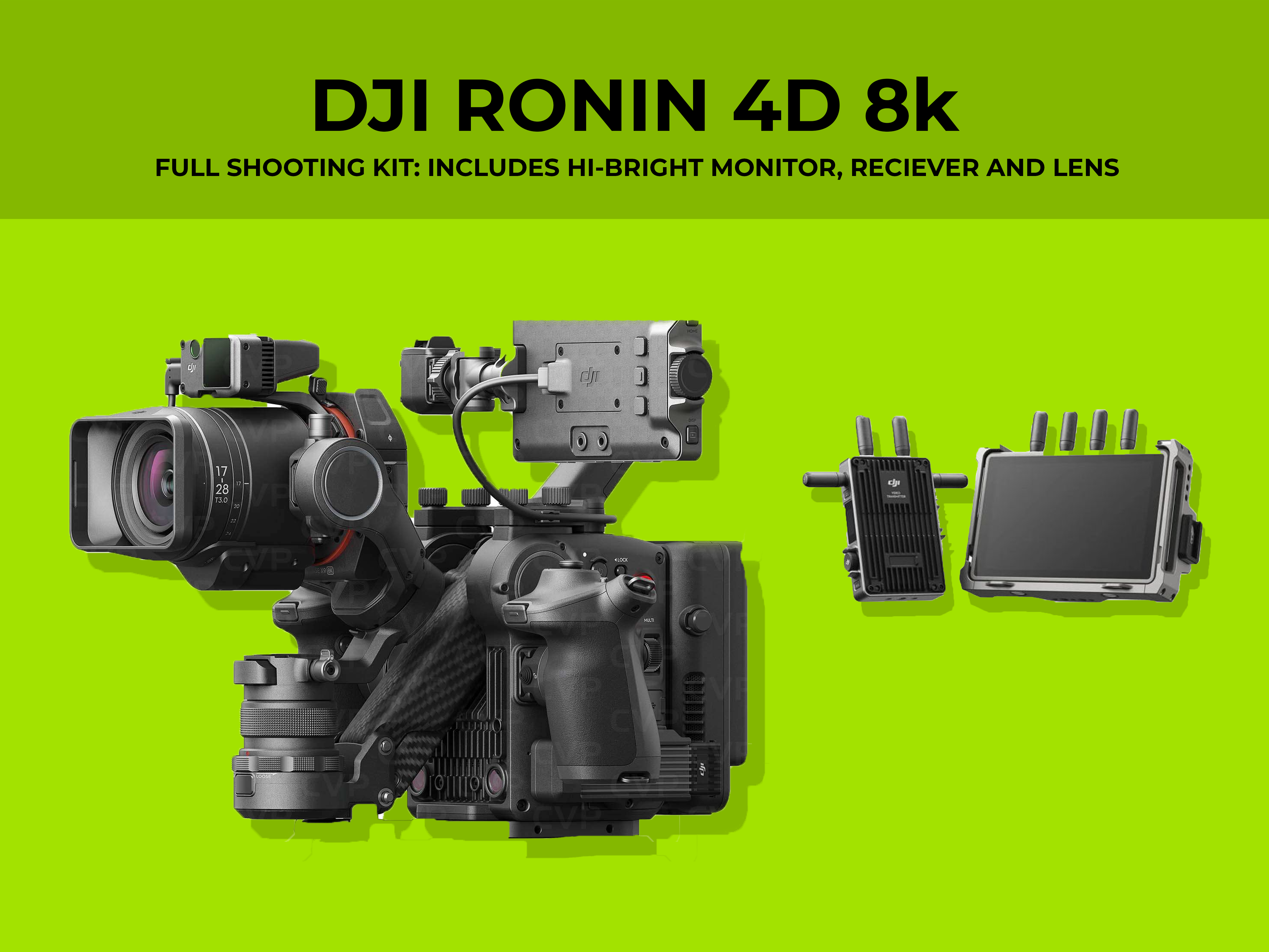 Dji ronin 4d 8k bundle w/ monitor, lens & batteries