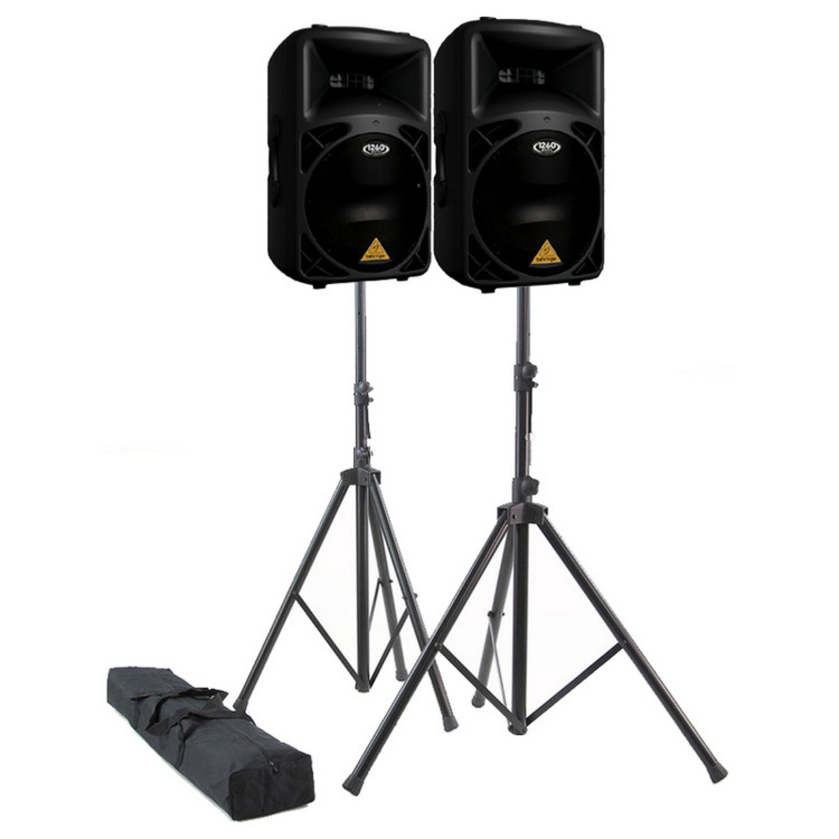 Behringer b812neo pair with stands