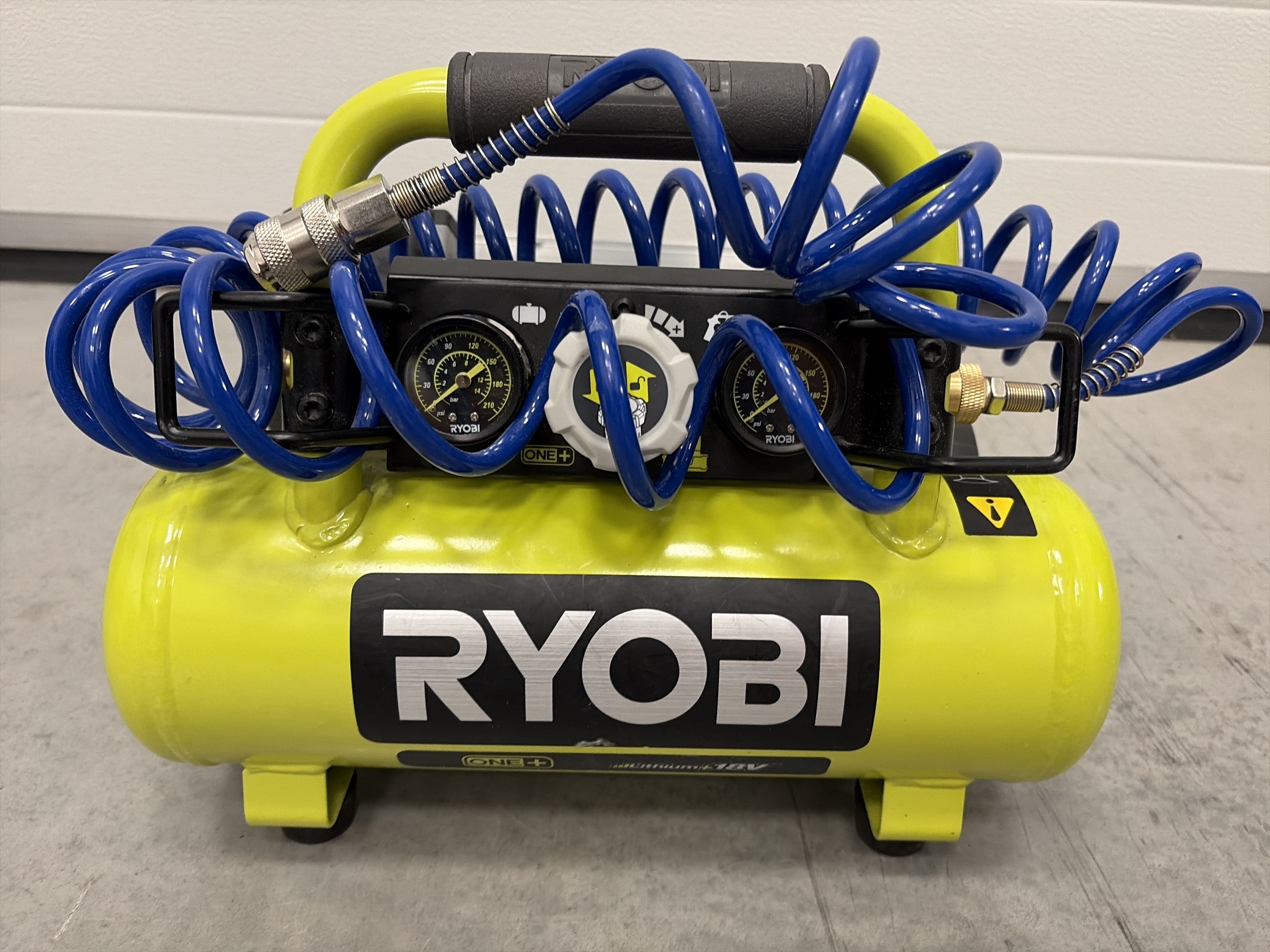 Ryobi kompressor 18v inkl batteri
