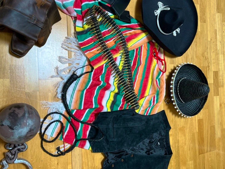 Vilda västern -bandit med tillbehör