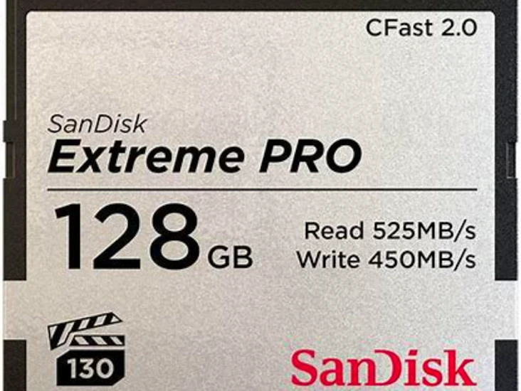 2x sandisc pro 128gb cfast 2.0-minnekort