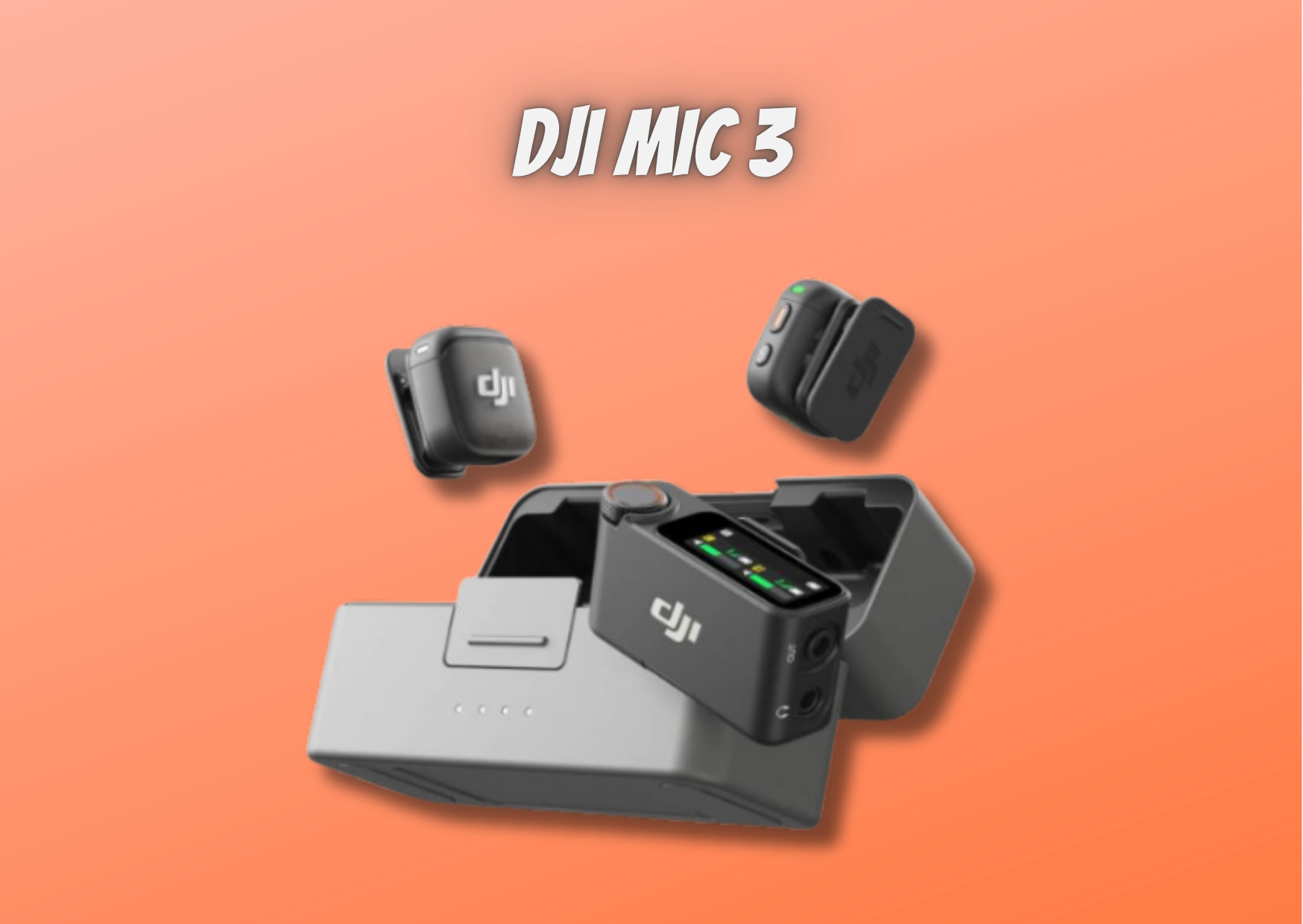 Dji mic 3 4 tx + 1 rx + charging case interview podcast audio 