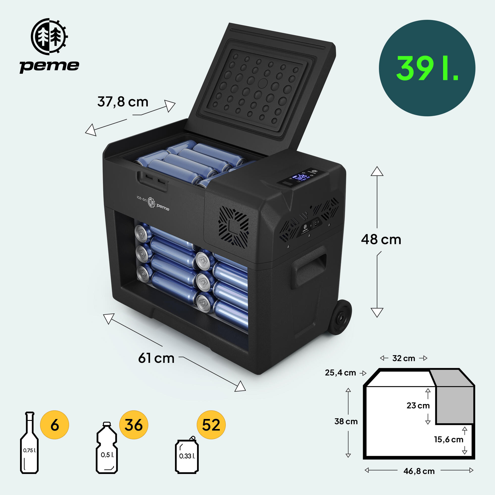 Matkajääkaappi/pakastin 12v/24v/230v