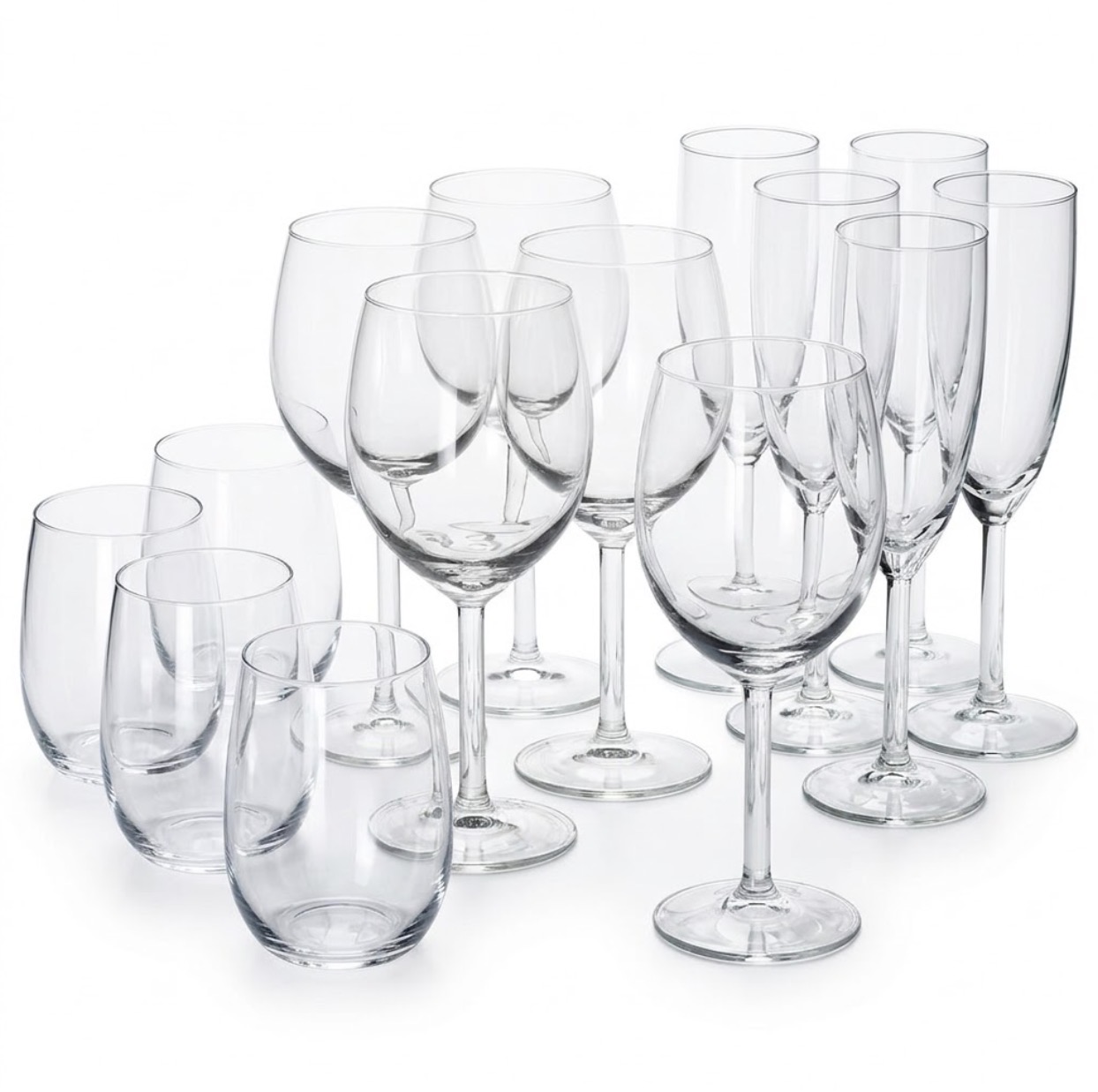 Hyr : glas-vinglas-champagneglas