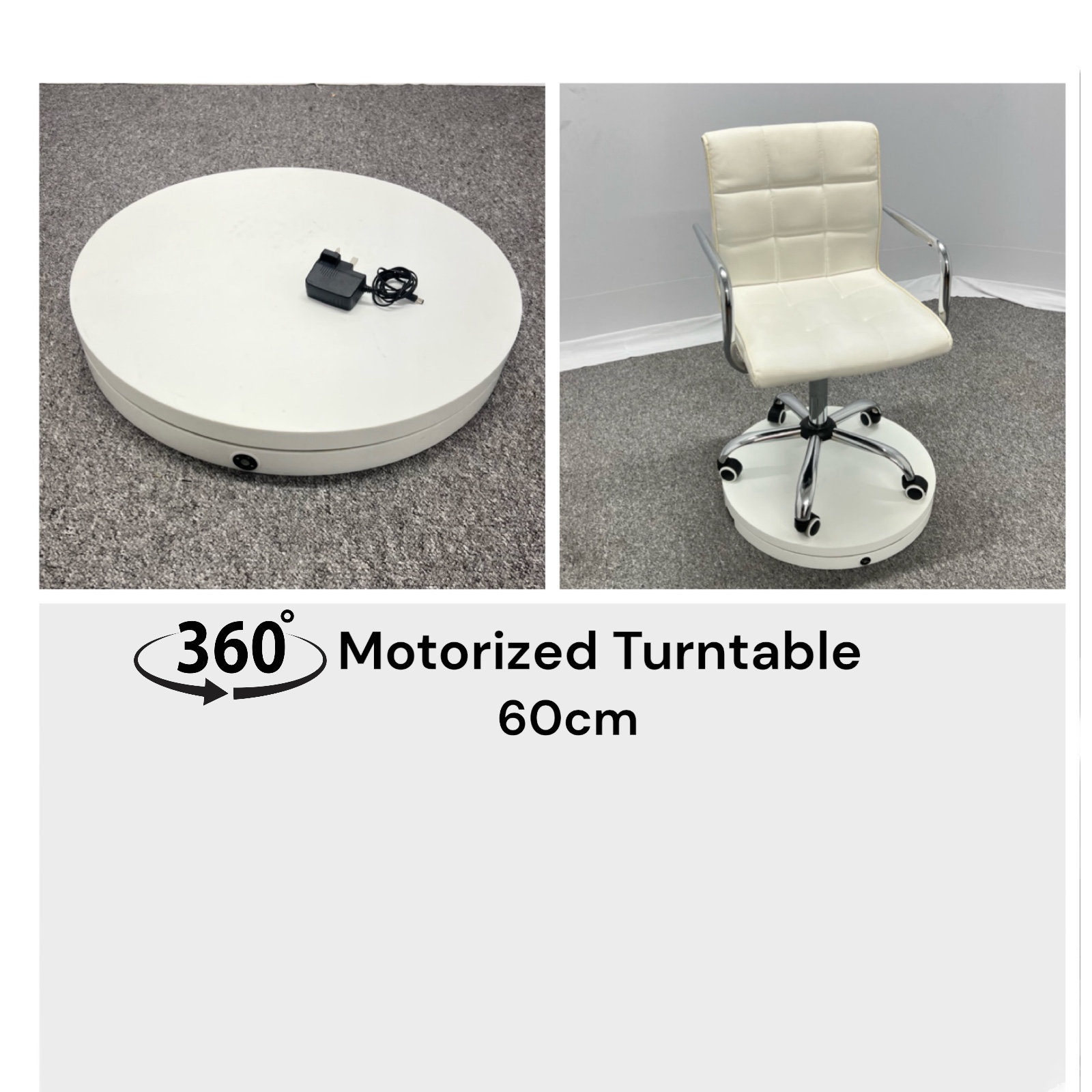 Studio photography 360° motorized large 60cm turntable   fx product video photo