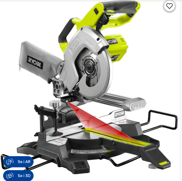 Ryobi kapp- & gjærsag r18ms216-0 18v