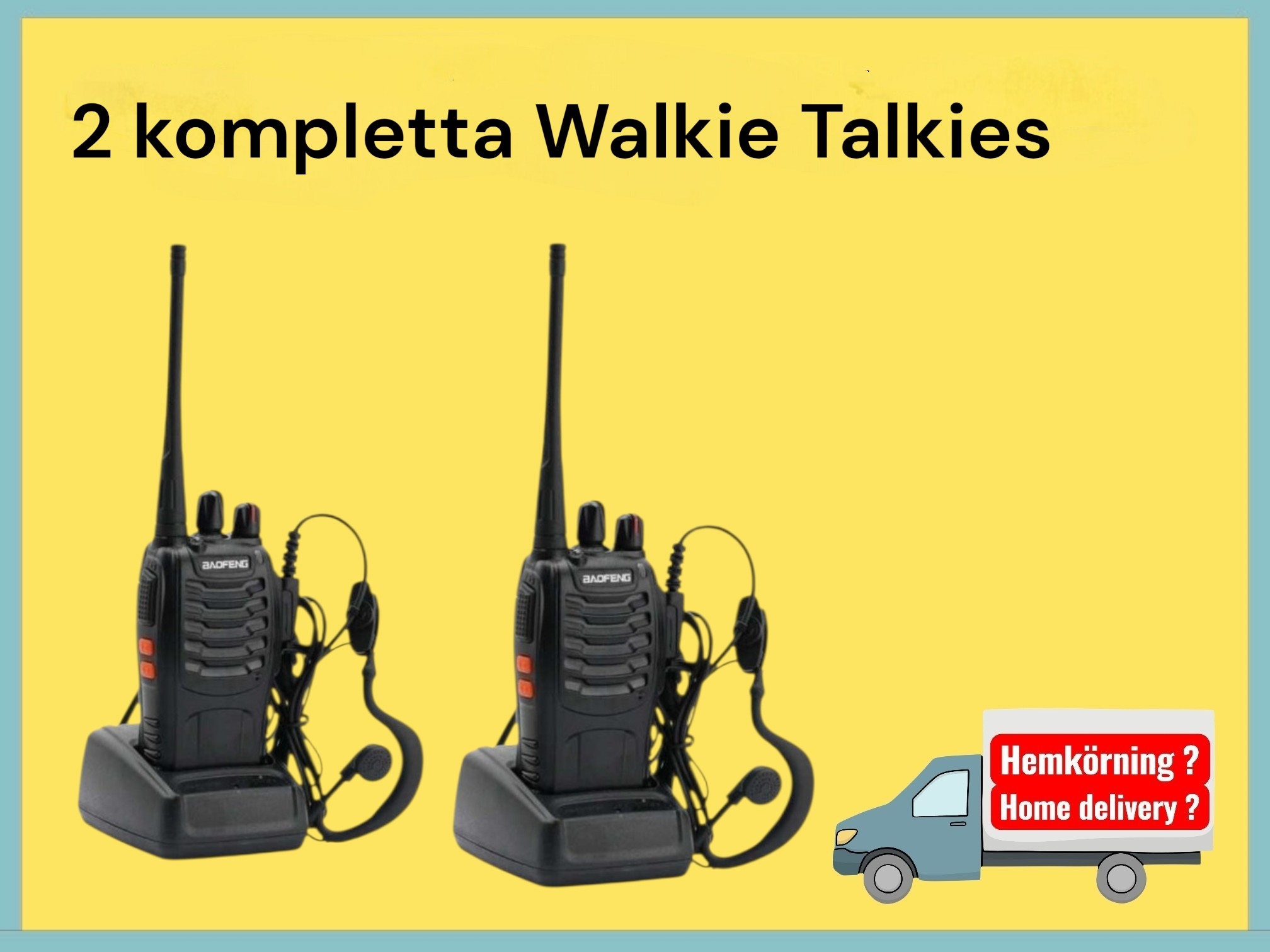 2 kompletta walkie talkies inkl allt