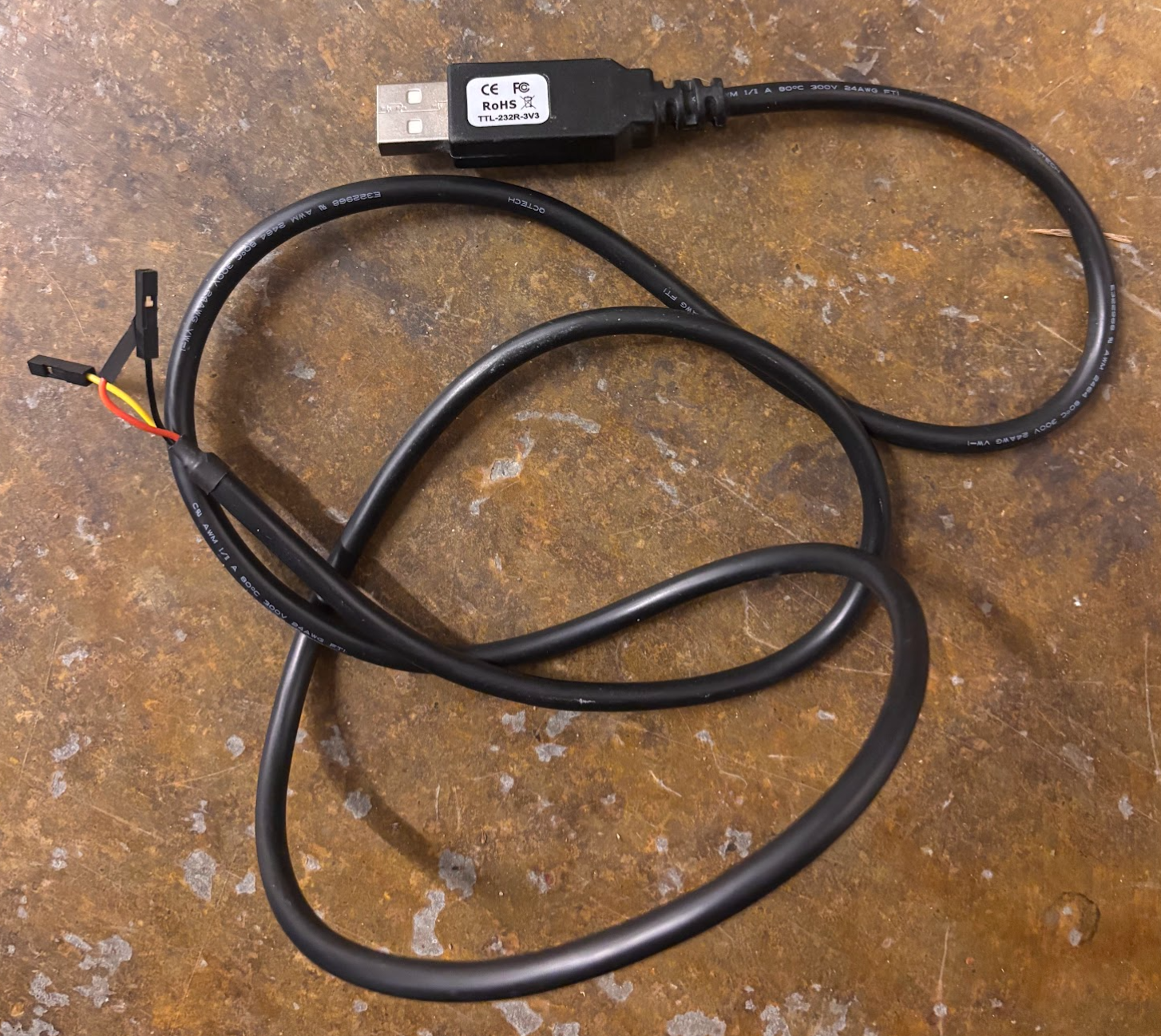 Rs-232 3v3 ttl til usb kabel