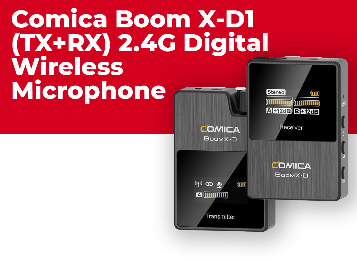 Comica boom x-d1 (tx+rx) 2.4g digital wireless microphone