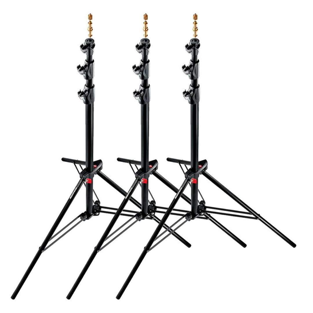 2 st. belysningsstativ manfrotto 1005bac