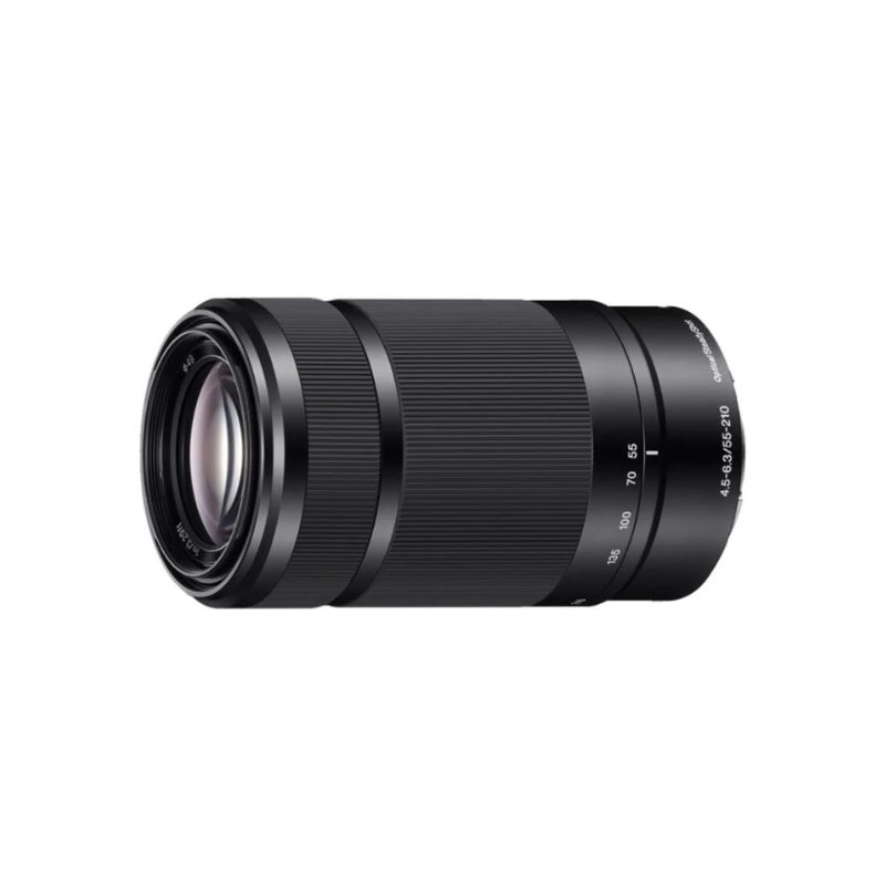 Lätt teleobjektiv med stabilisering, sony e 55-210mm f/4,5-6,3 oss svart