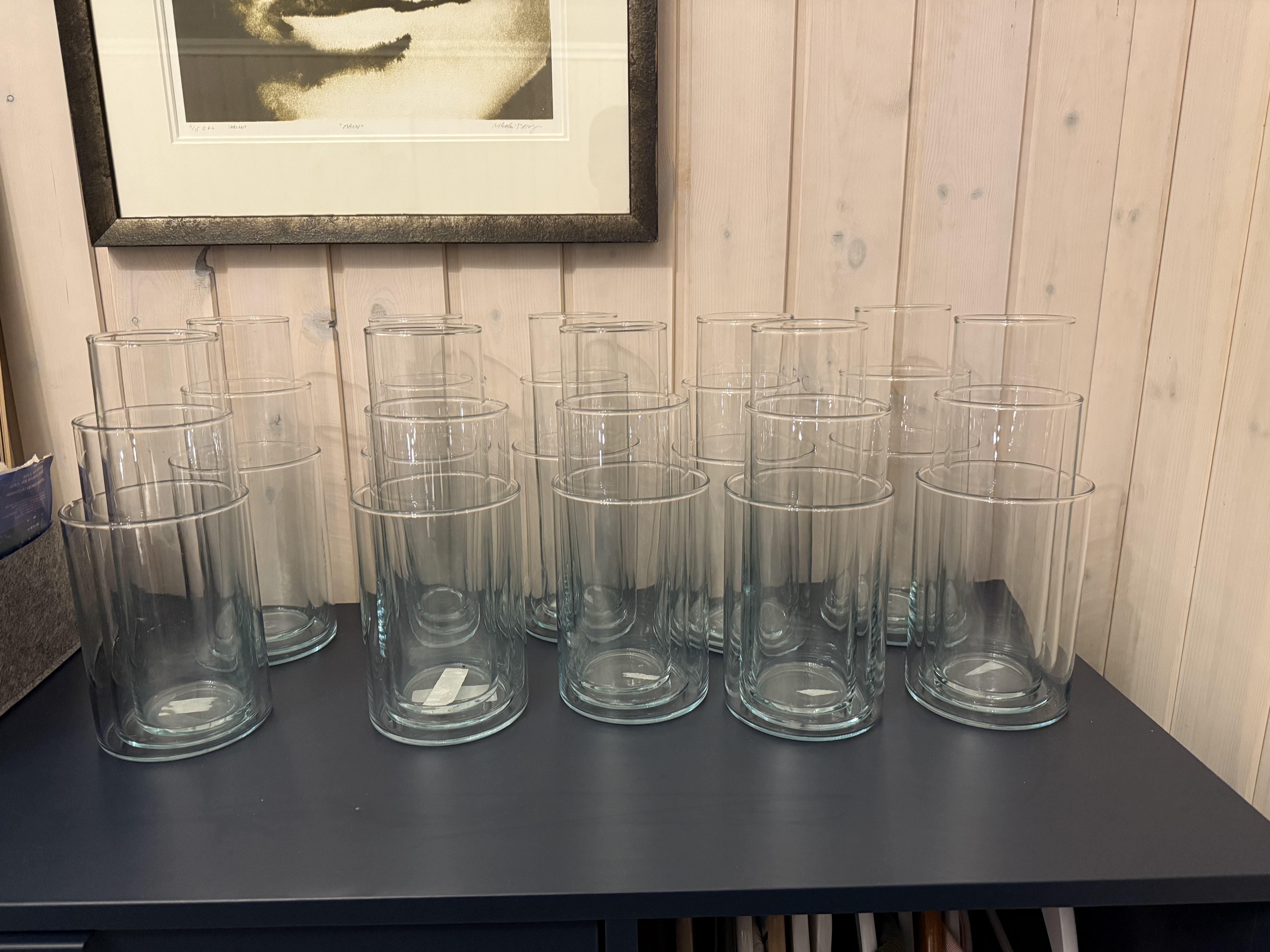 Cylinder vaser fra ikea (30 stk)