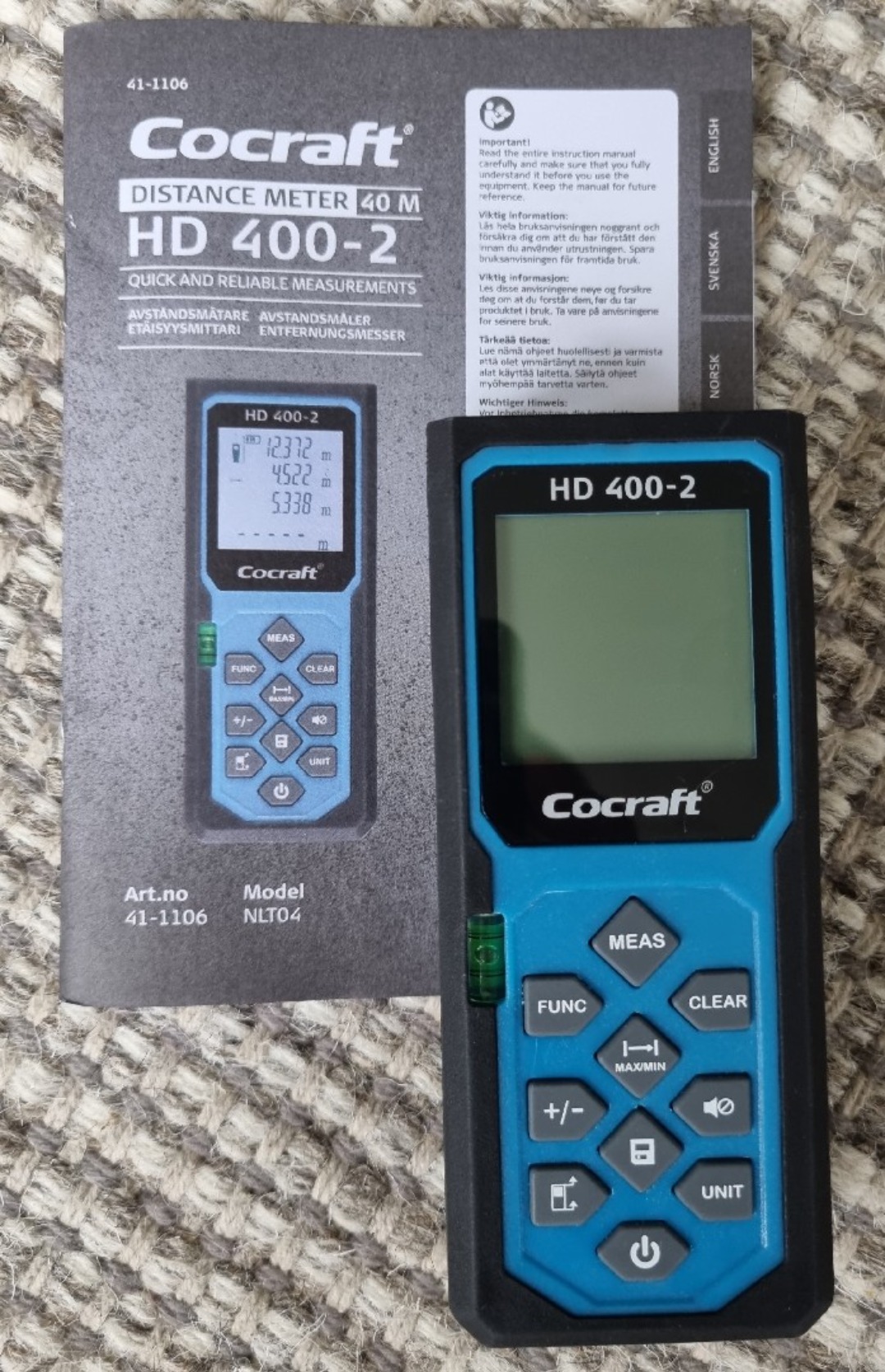 Avståndsmätare, cocraft hd 400-2