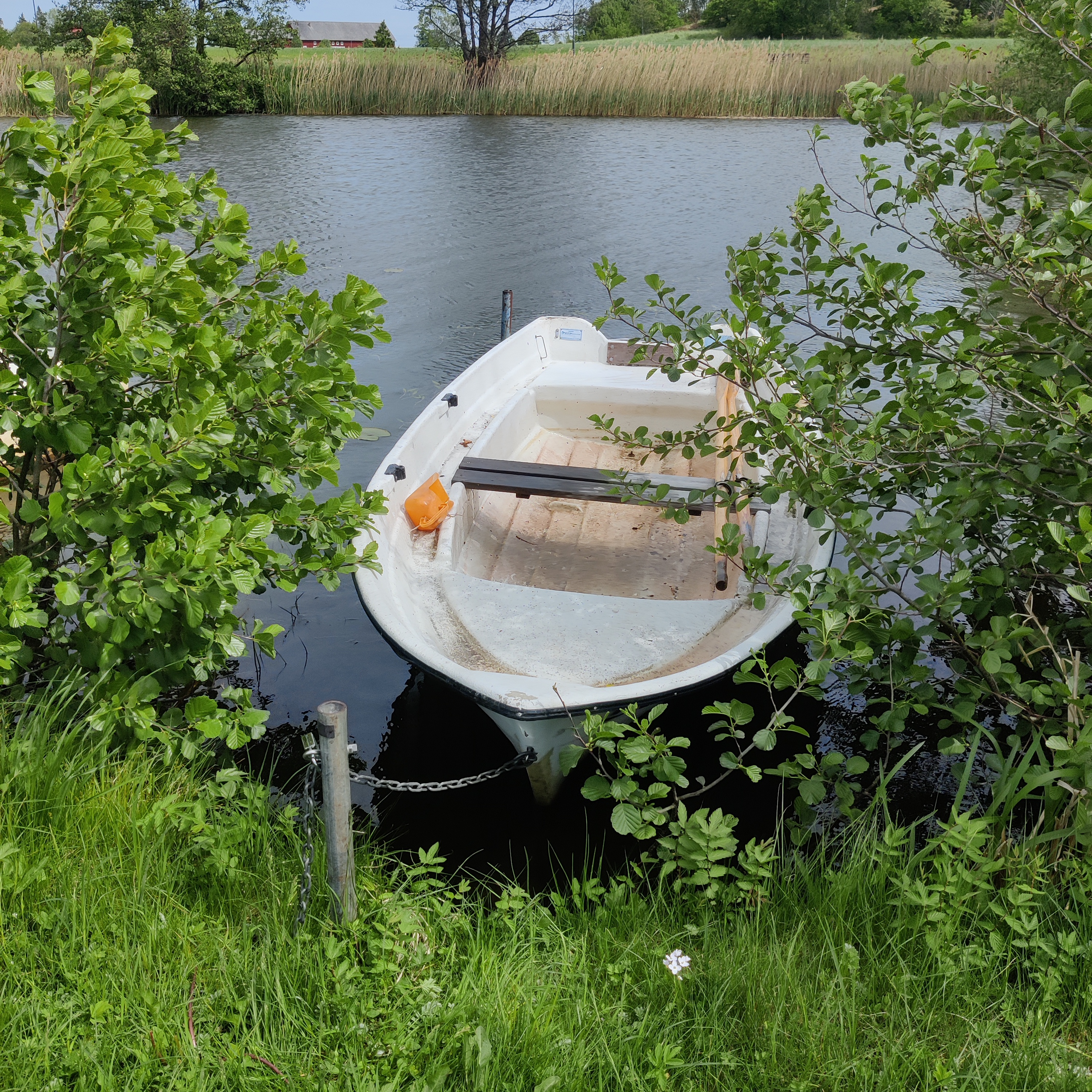 Roddbåt i stångån 