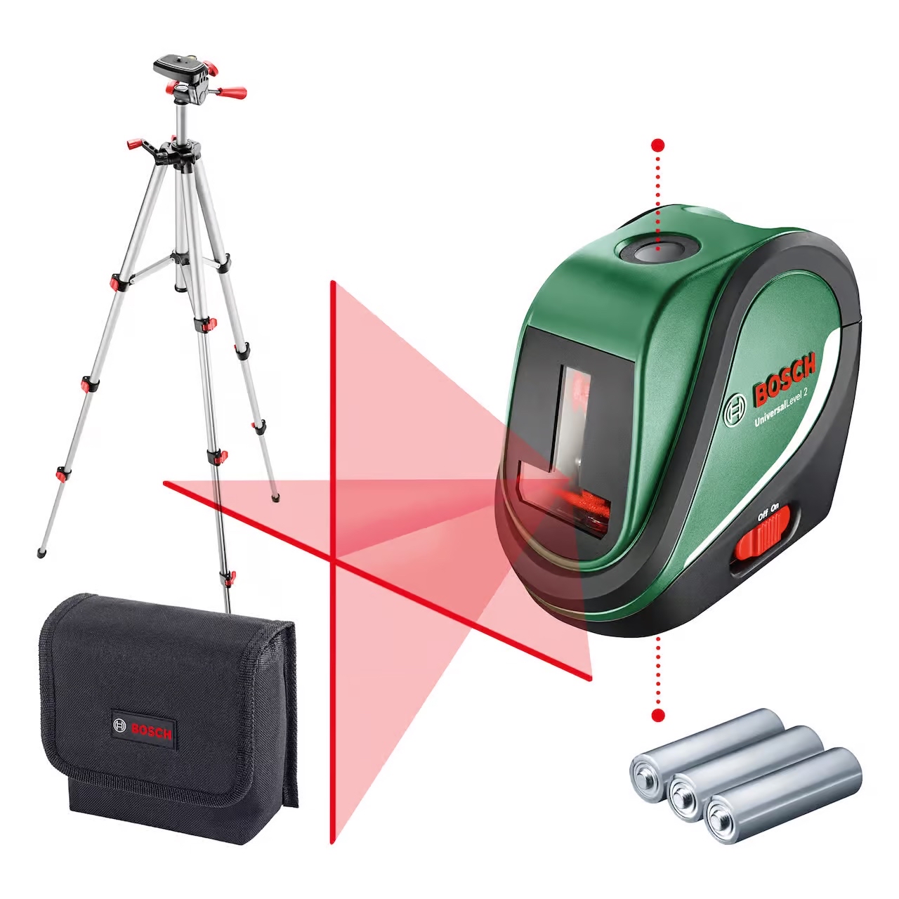 Bosch krysslaser med stativ
