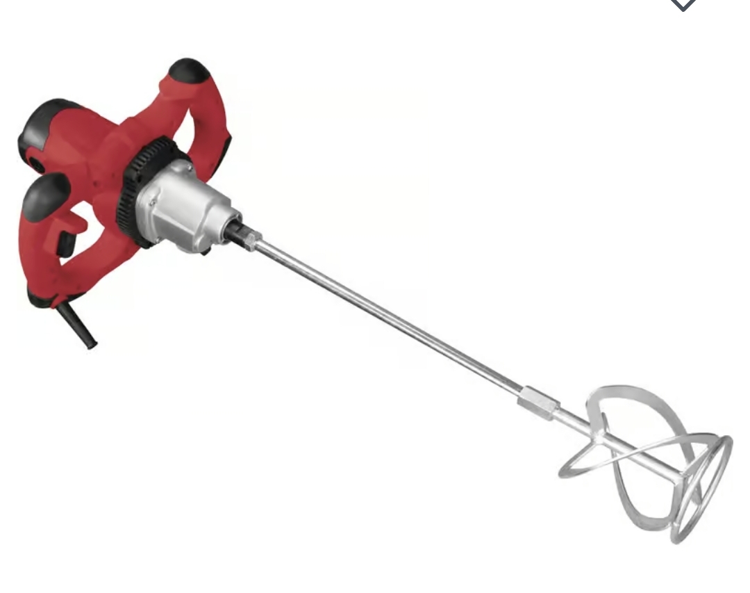 Mørtelblander 1400w m/2 gir og ø120 mm visp