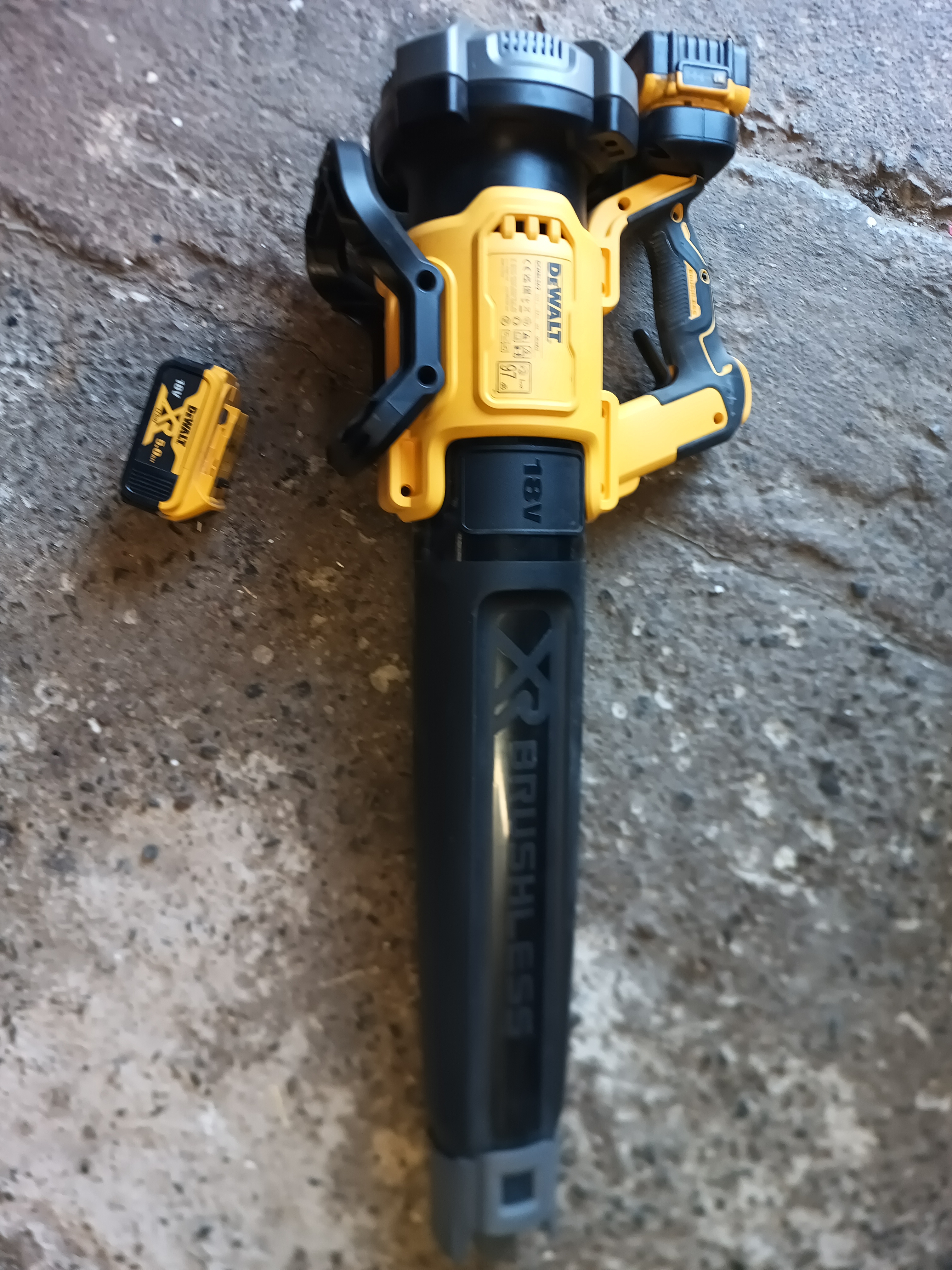 Lövblås dewalt batteri