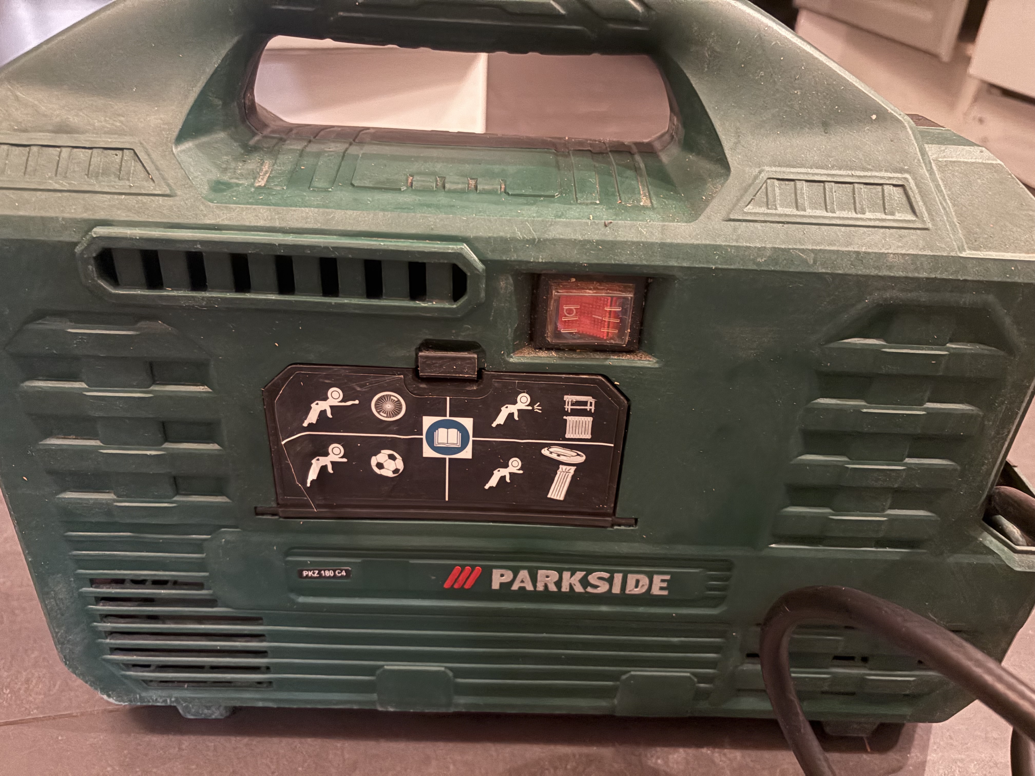 Mindre bärbar kompressor, 180l/min