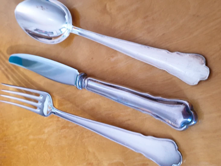 Vintage chippendale nysilver, 12 av varje.