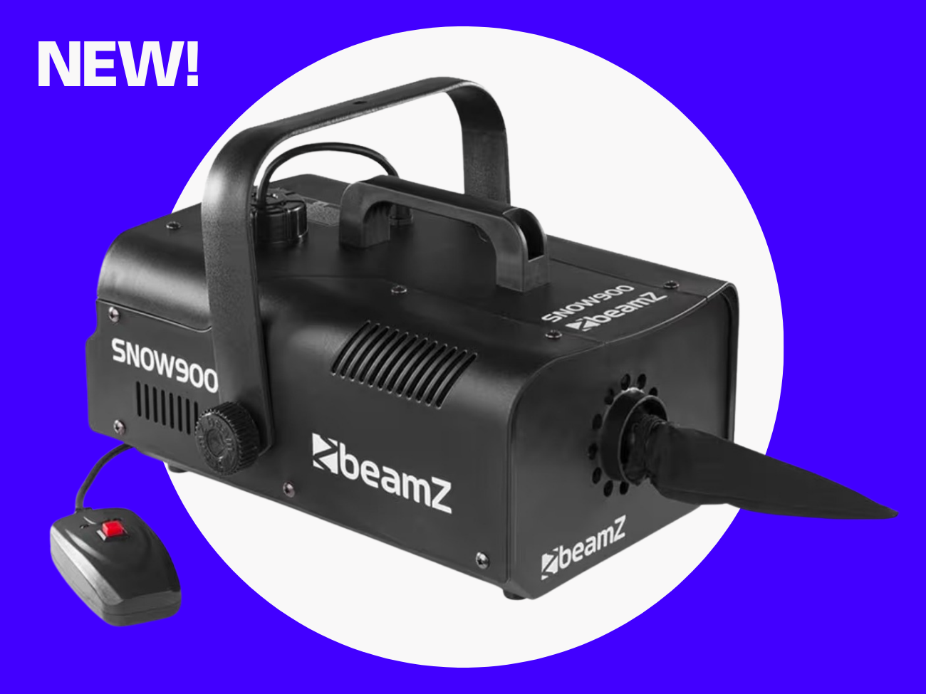 Beamz snow 900 snow / foam machine with liquid (1 bottle included)