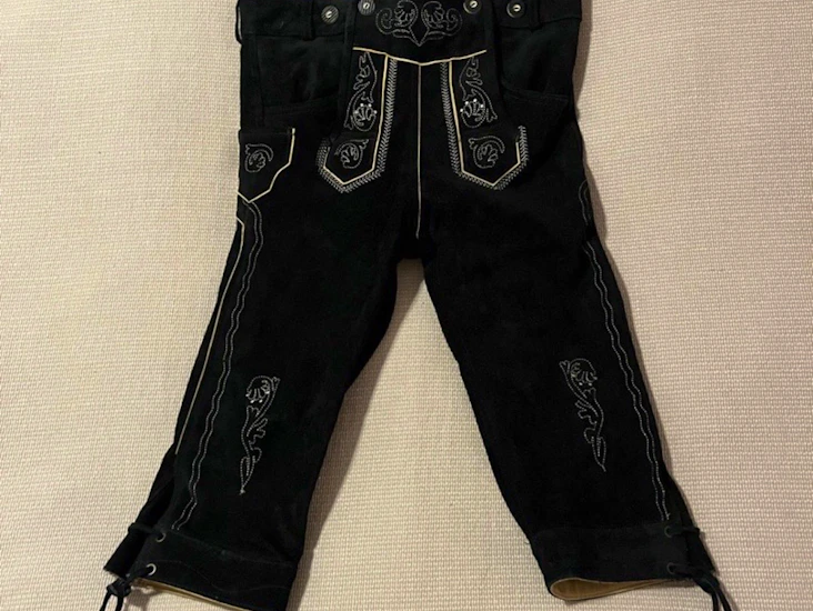 Lederhosen storlek 40(?) svart mocka
