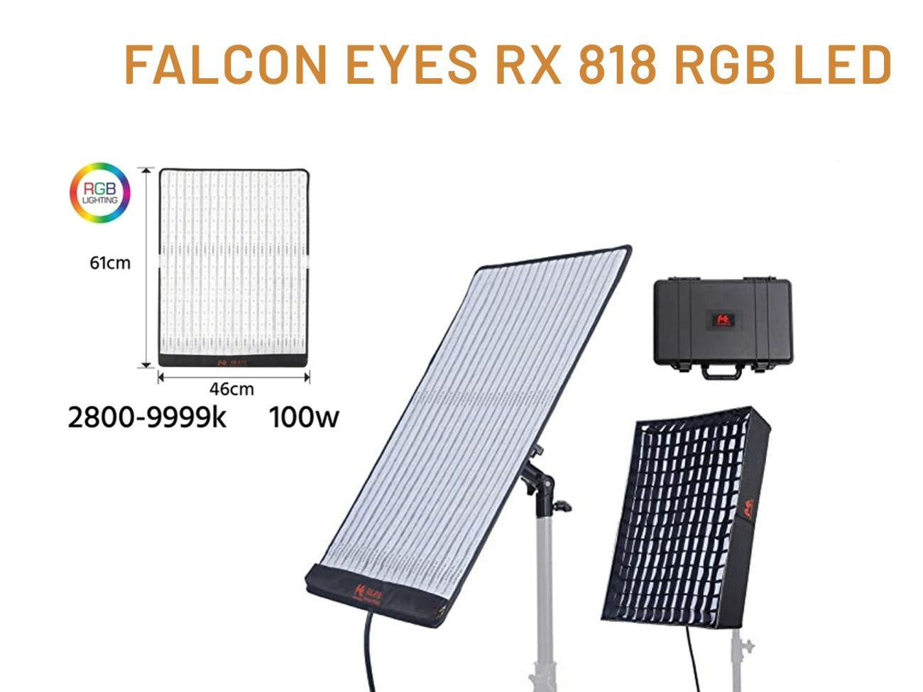 Falcon eyes rx818 rgb litemat / flex light rgb, cct
