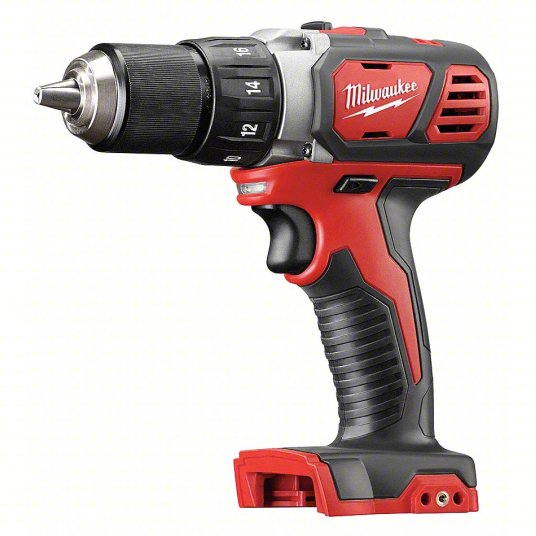Milwaukee drill with two 5.0 batteries and charger