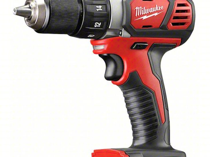 Milwaukee drill with two 5.0 batteries and charger