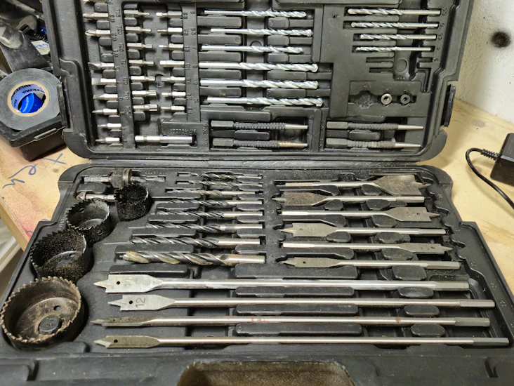 Bor- og bitssett ca 200 deler