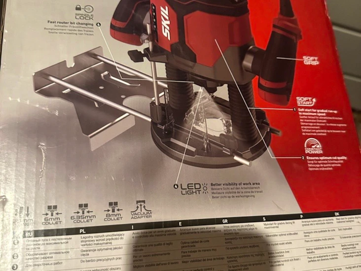 Skil handöverfräs med bitsar