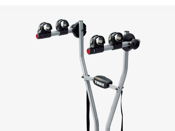Thule express pyöräteline kahdelle pyörälle peräkoukkuun