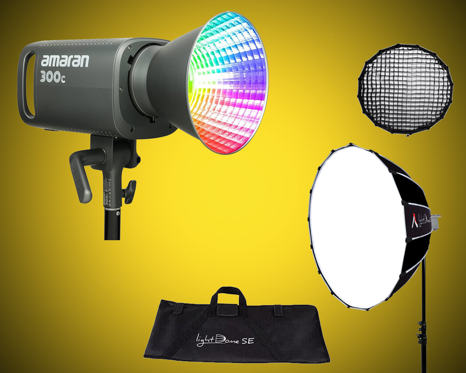 Aputure amaran 300c rgbww full color + aputure light dome se