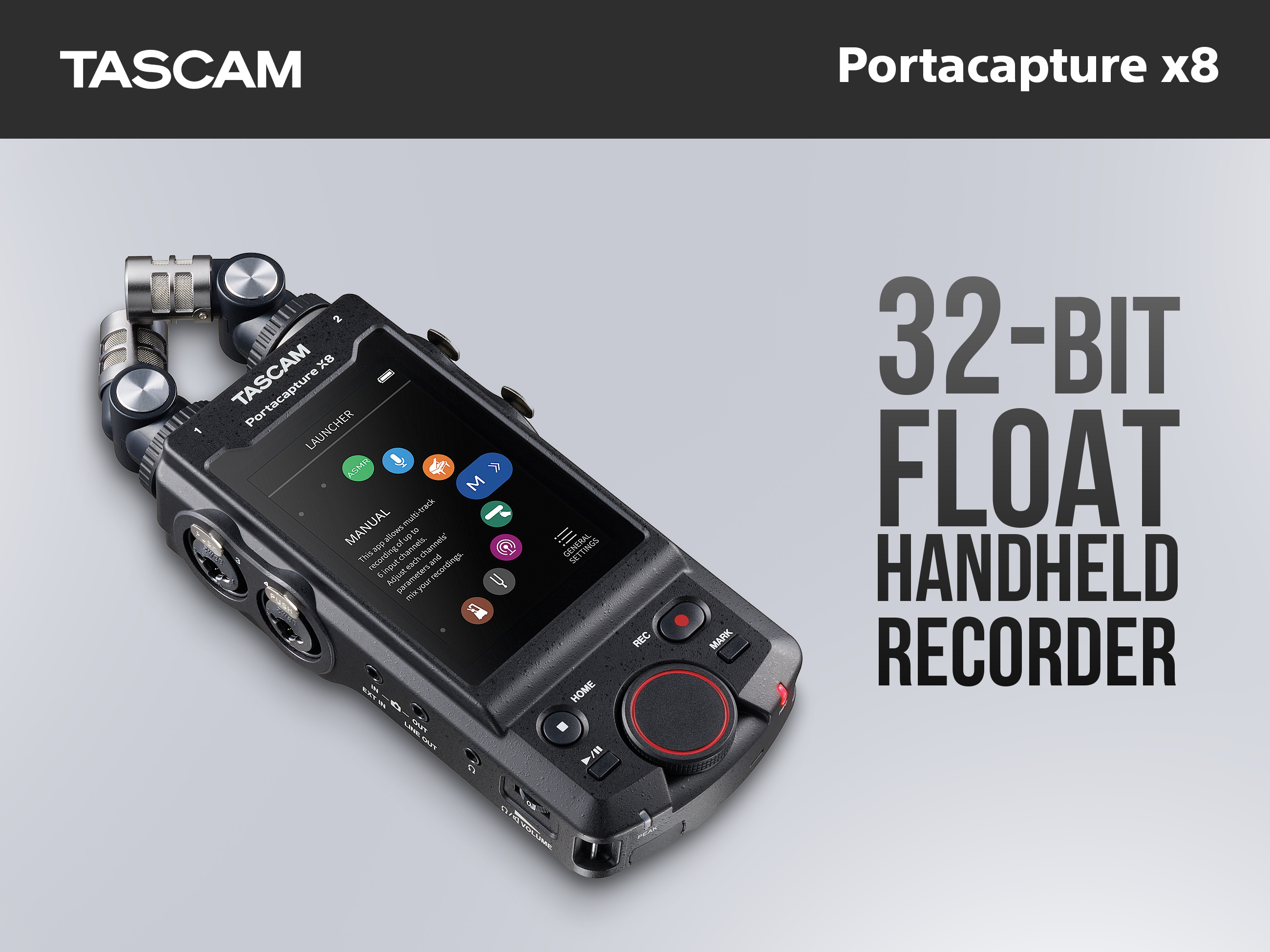Tascam portacapture x8 – 32-bit float field recorder