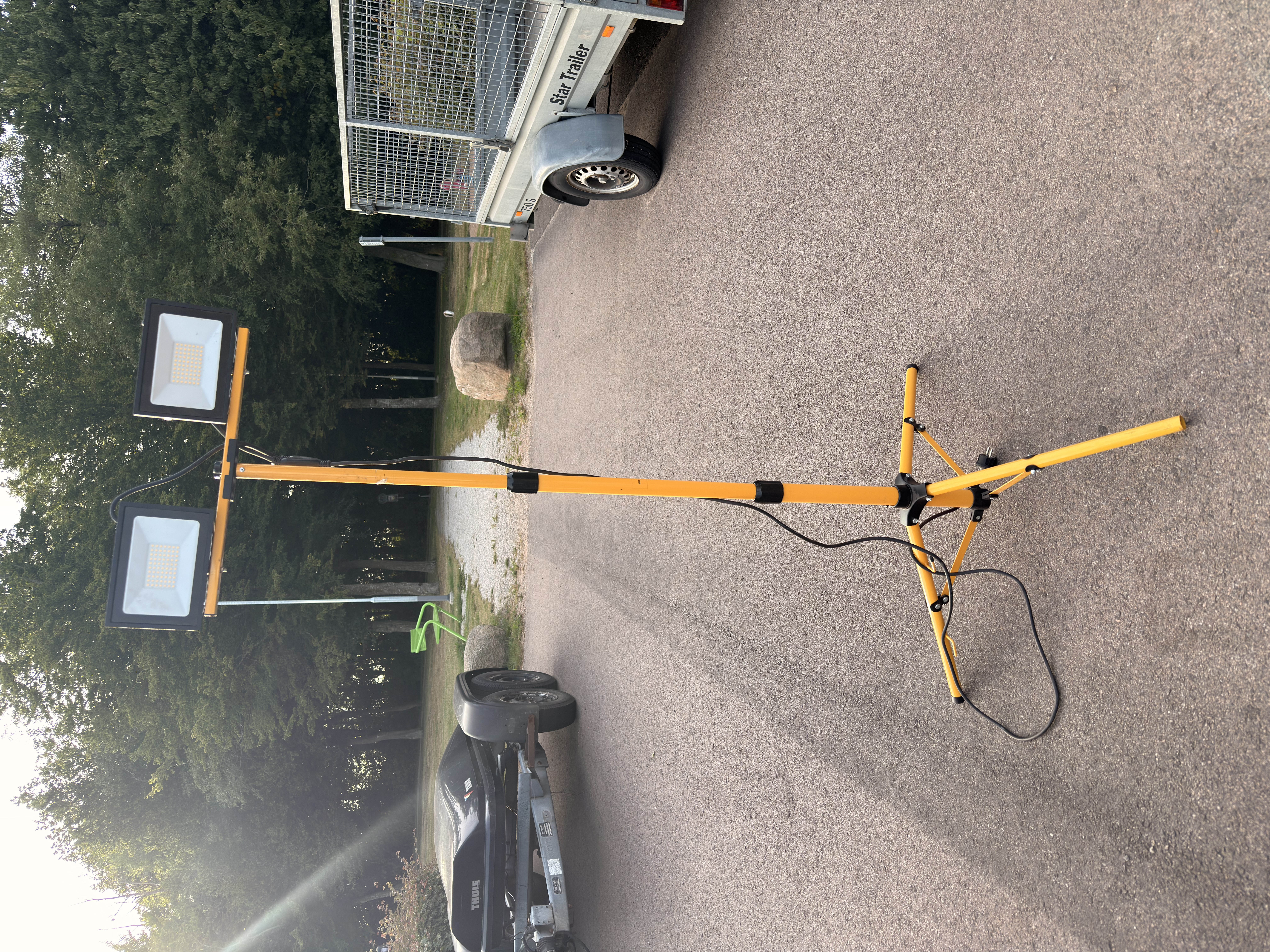 Dubbel arbetslampa 9500 lumen med stativ