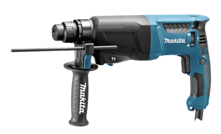 Borhammer makita sds-plus med et sett betongbor.