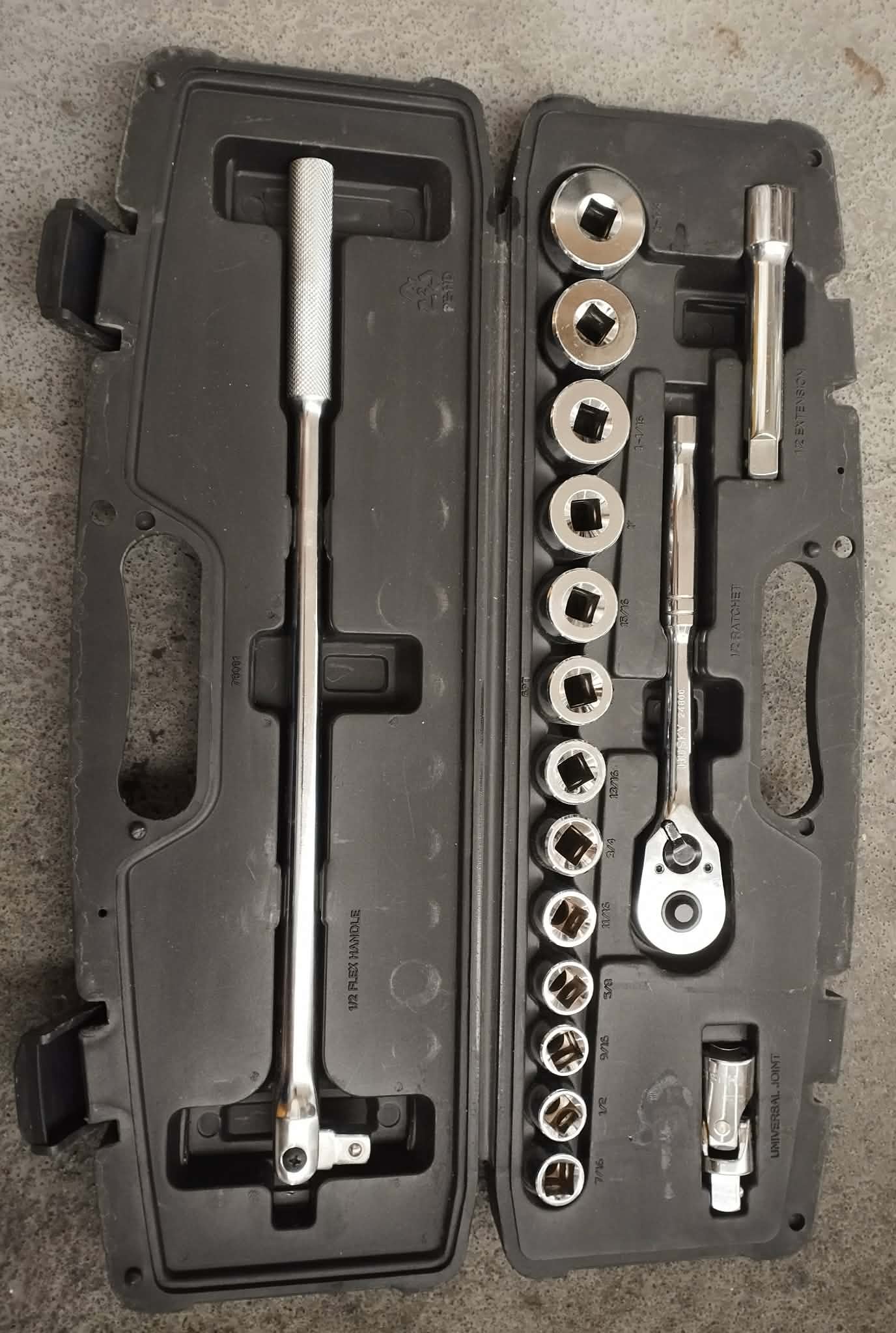 1/2 inch drive socket wrench set