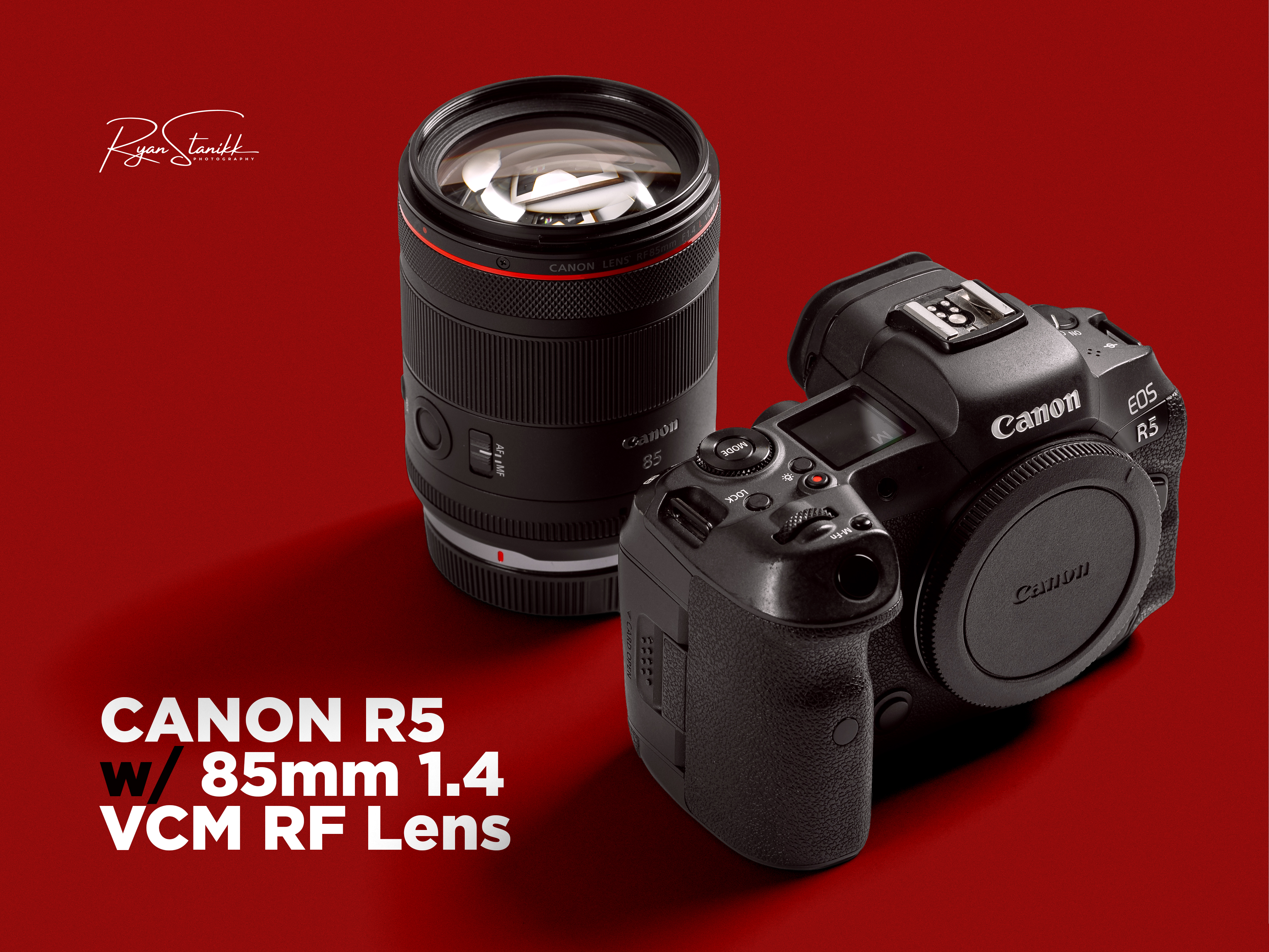 Canon r5 with 85mm f/1.4l rf vcm lens