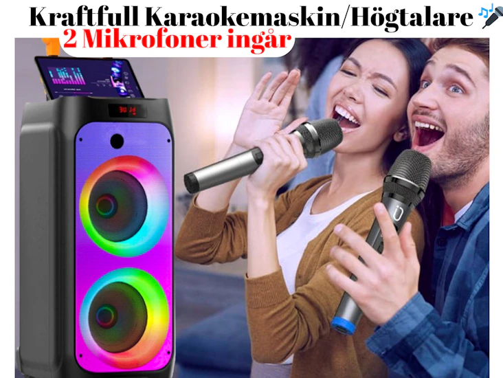 5#: portabel/bärbar högtalare med karaokefunktion extra tryck, super smidigt