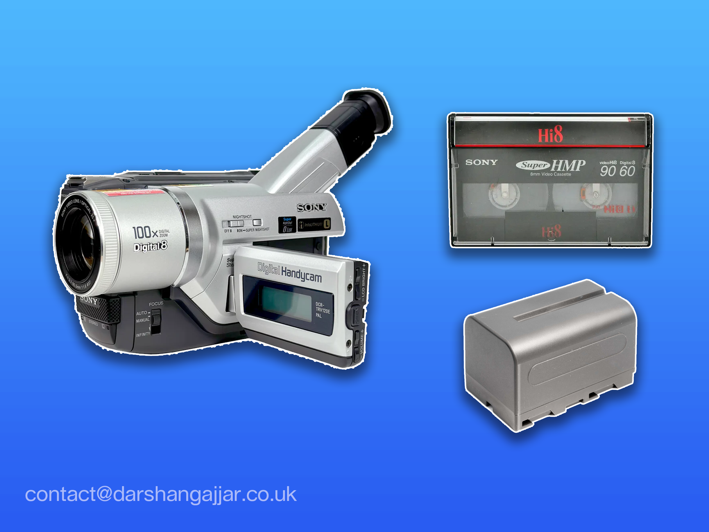 Sony handycam camcorder camera hi8 (w/ nightvision).  + 1 x tape and optional digitise