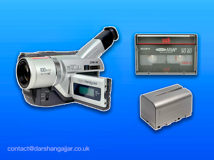 Sony handycam camcorder camera hi8 (w/ nightvision). + 1 x tape and optional digitise