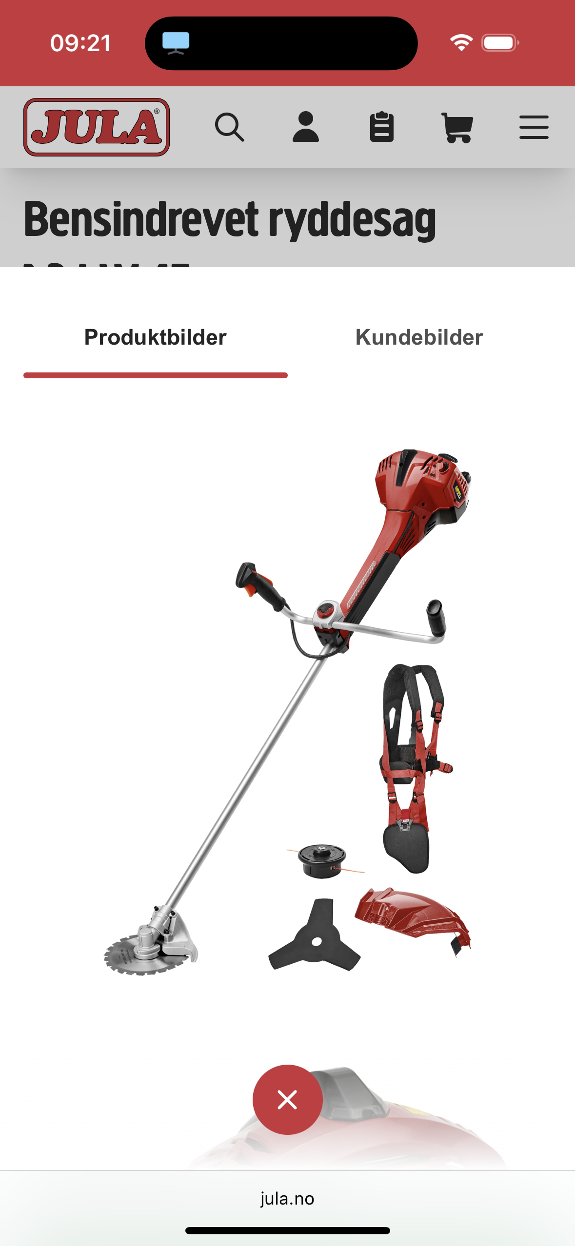 Komplett ryddesag på bensin 