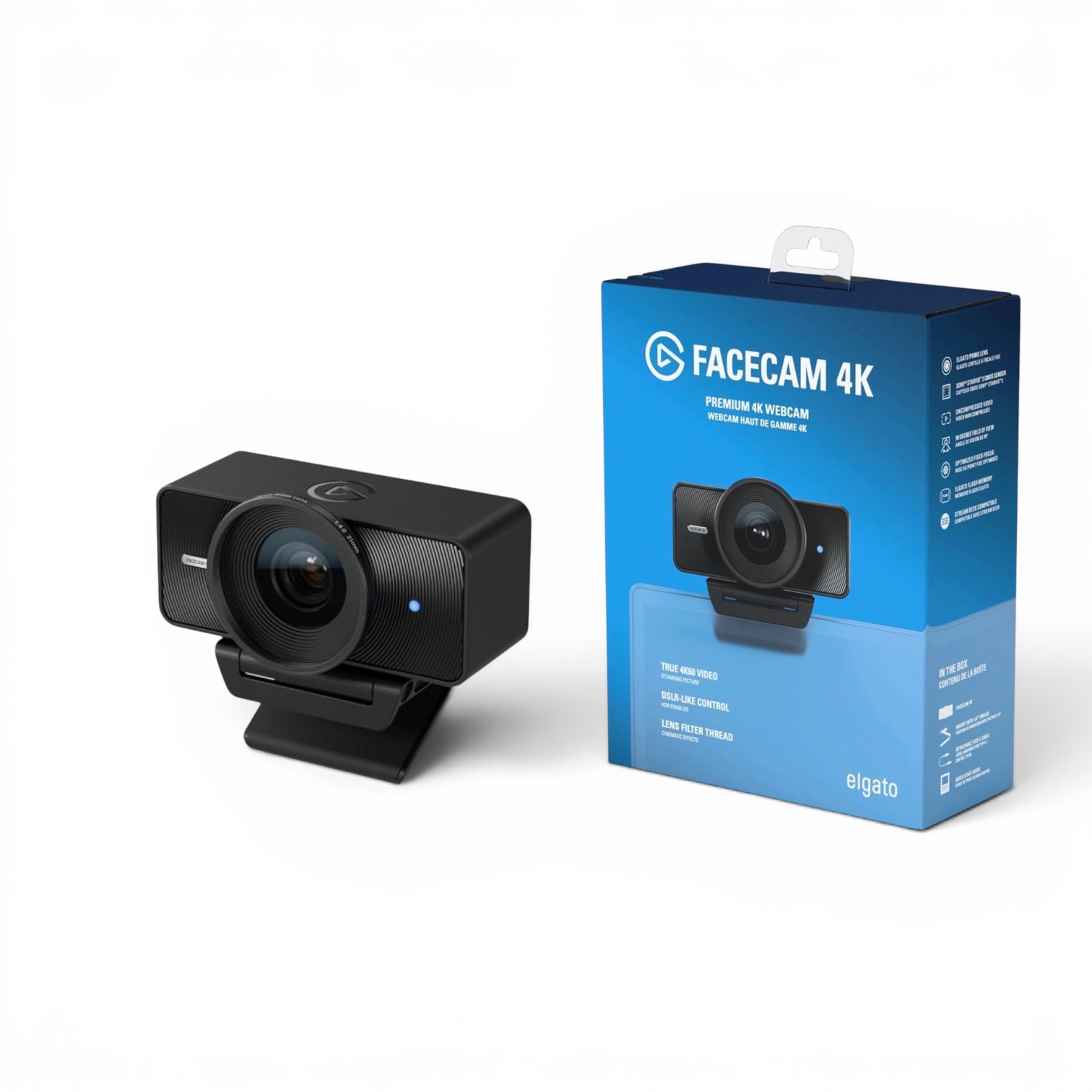 Elgato 4k webcam facecam 4k studio  60fps zoom twitch youtube kick gaming live streaming stream camera