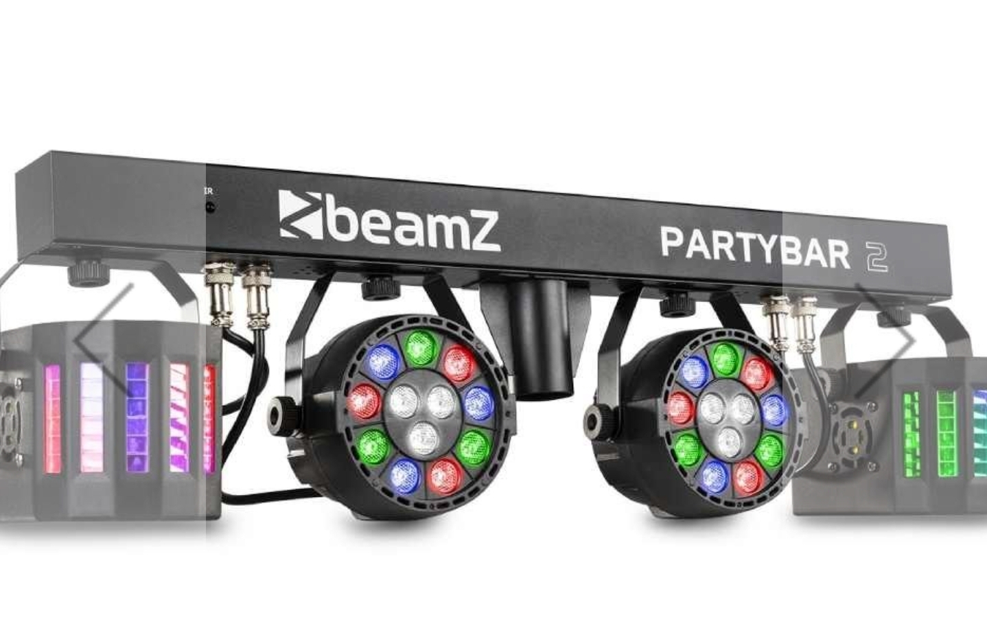 Partybar10 led-valosetti 2 x jelly moon 2 x par + uv ja strobe