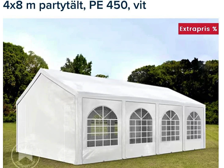 Partytält 4x8m