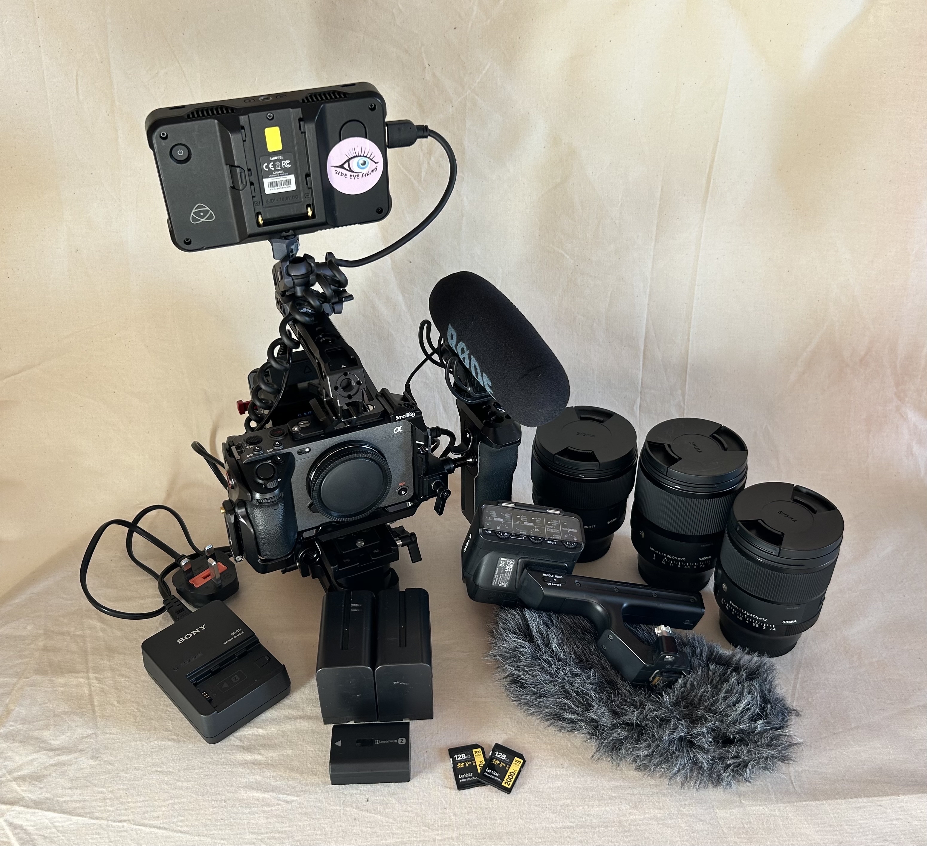 Sony fx3 cinema line cage and lenses bundle 