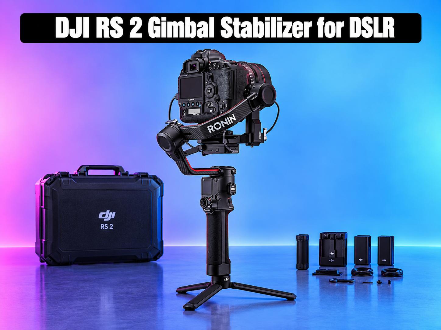 Dji rs 2 gimbal stabilizer for dslr | professional 3-axis