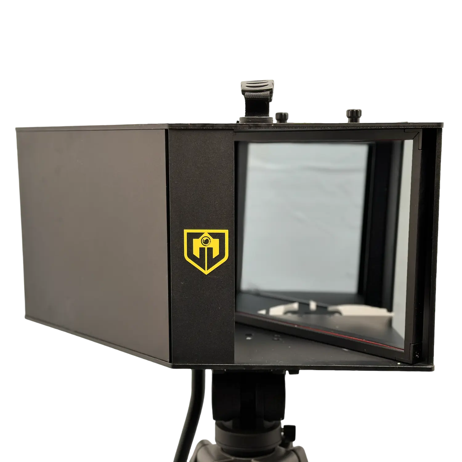 Glide gear face to face hybrid interrotron teleprompter