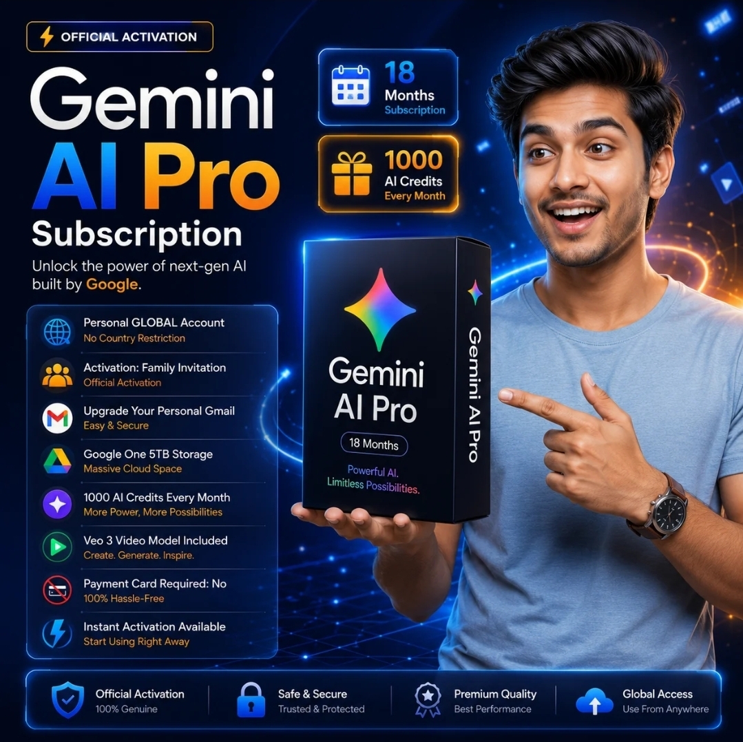Google gemini ai pro 18 months | 5tb stockage