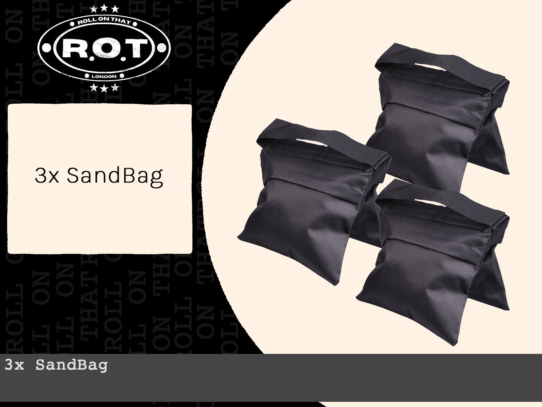 3x sandbags